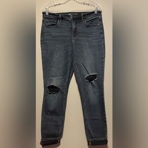 Old Navy Women’s Black Skinny Ripped Jeans